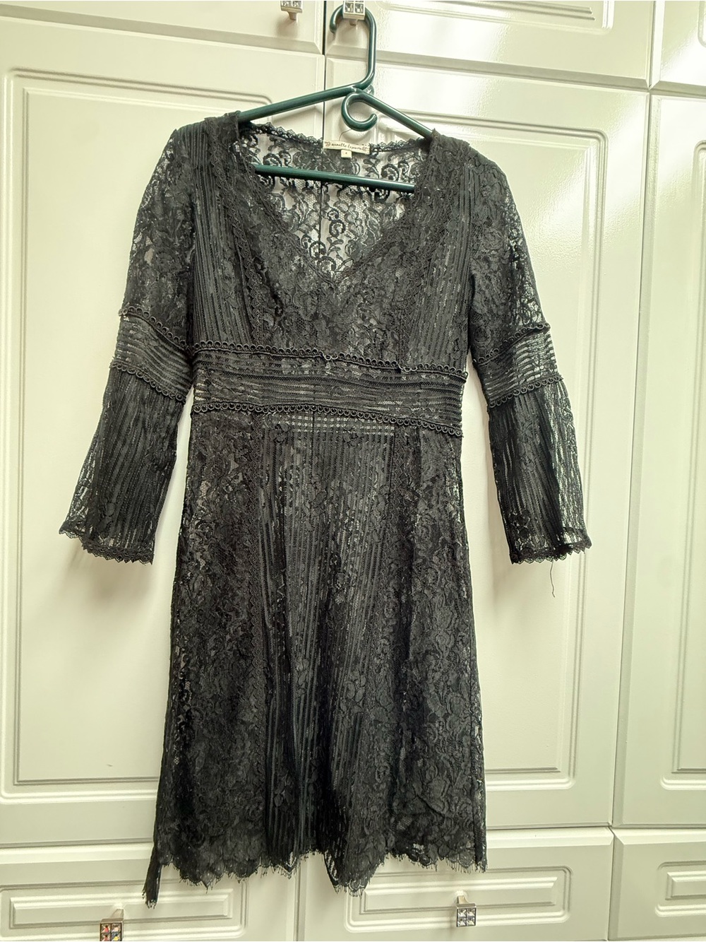 Black Lace V‑Neck Women's Dress